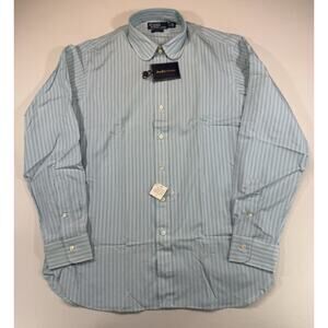 Vintage Polo Ralph Lauren Club Collar Dress Shirt Stripe Mens 16.5 42 NWT